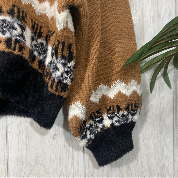 Ann Taylor Cropped Fair Isle Cardigan size XL - Picture 5 of 11